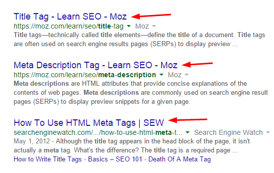 meta titles in search results