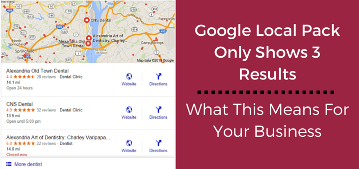 Google Local Pack Only Shows 3 Results