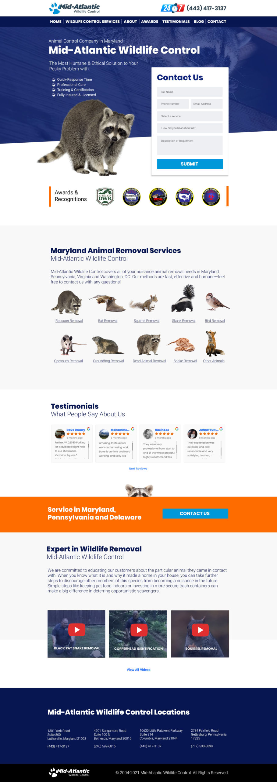 Animal Control Website Design