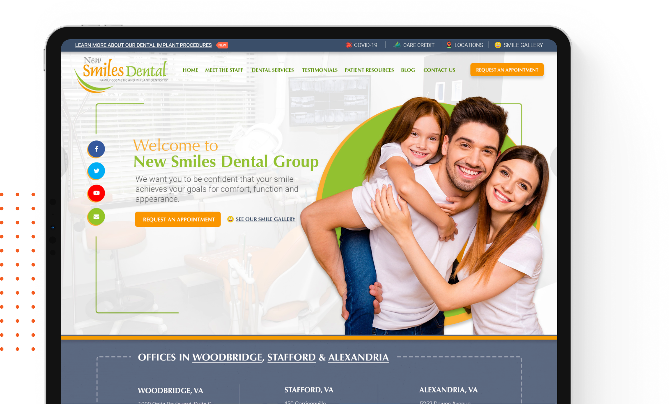 New-Smiles-Dental-Website Web Design and Development
