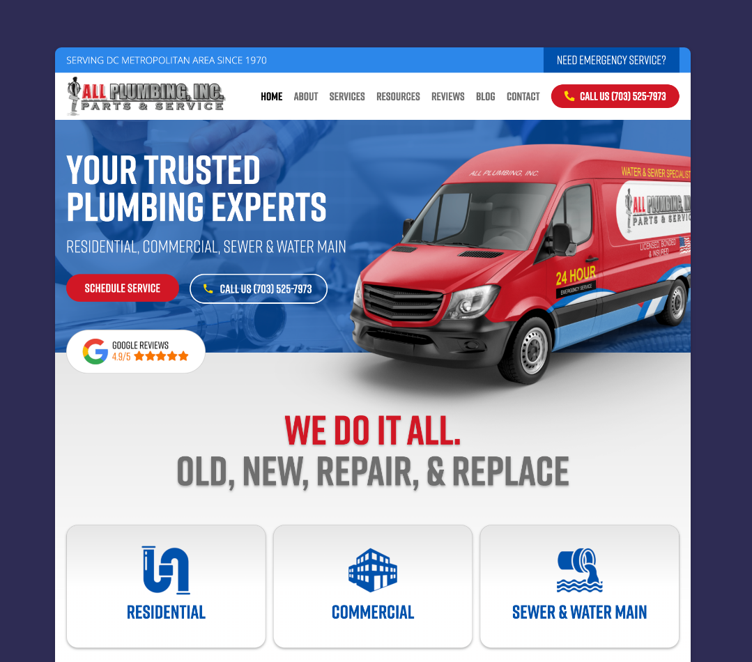 Screenshot of allplumbing.com