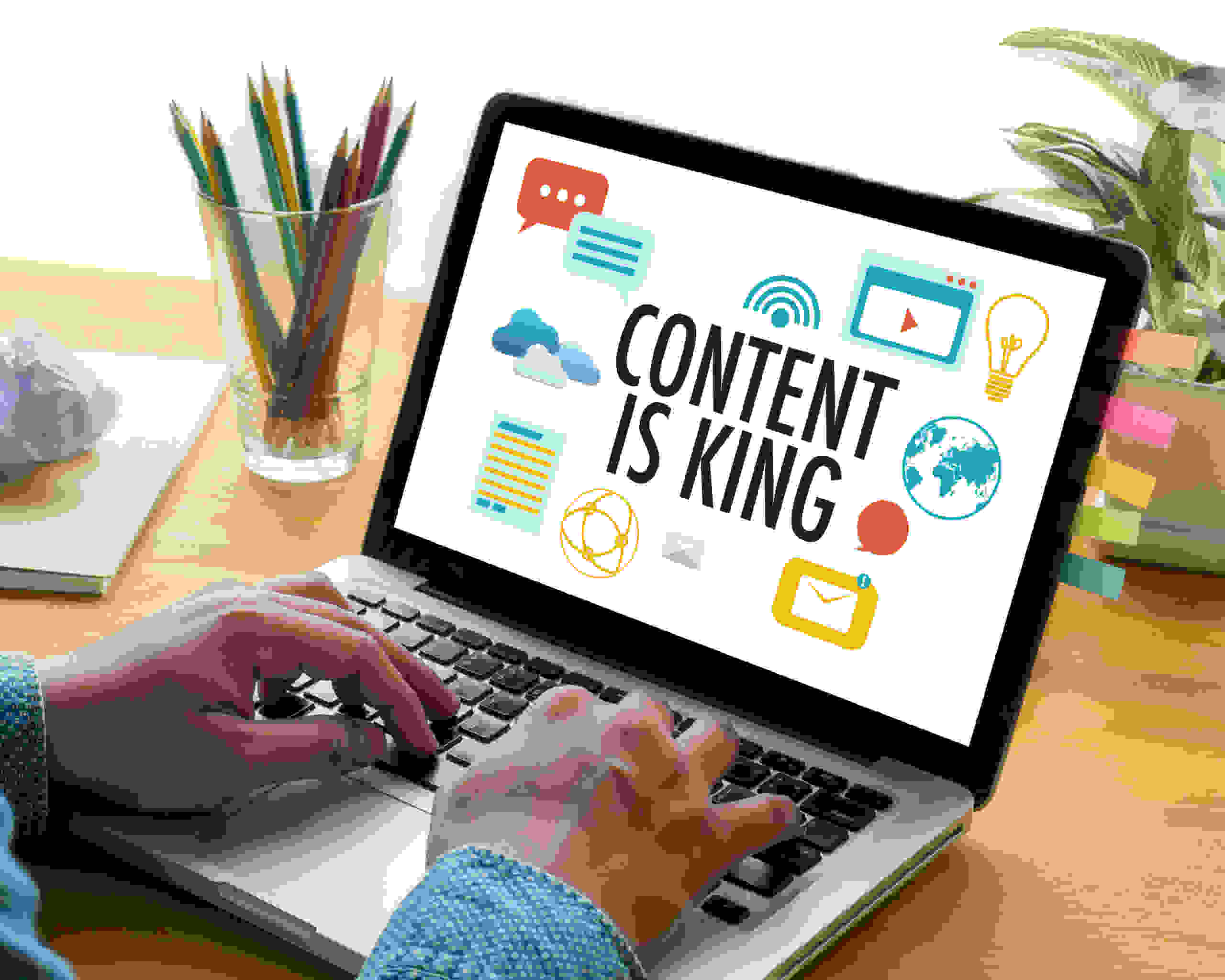 Cover image about content is king