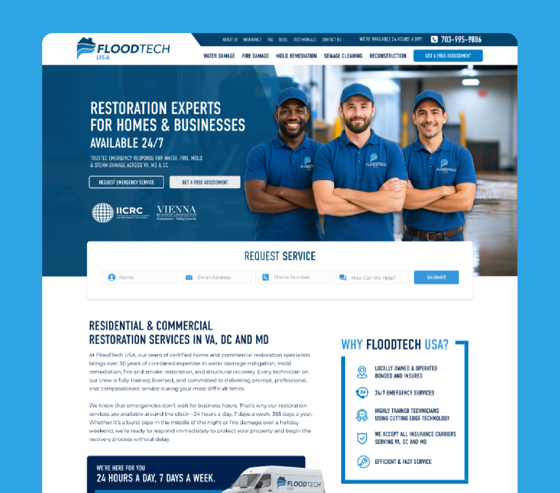 Website design for FloodTech USA by NOVA Advertising