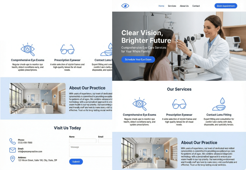 Custom Website Design for ZEISS Practices