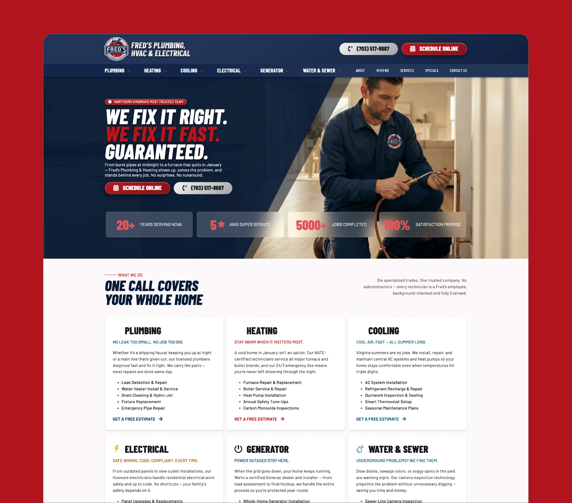 Fred’s Plumbing, HVAC & Electrical