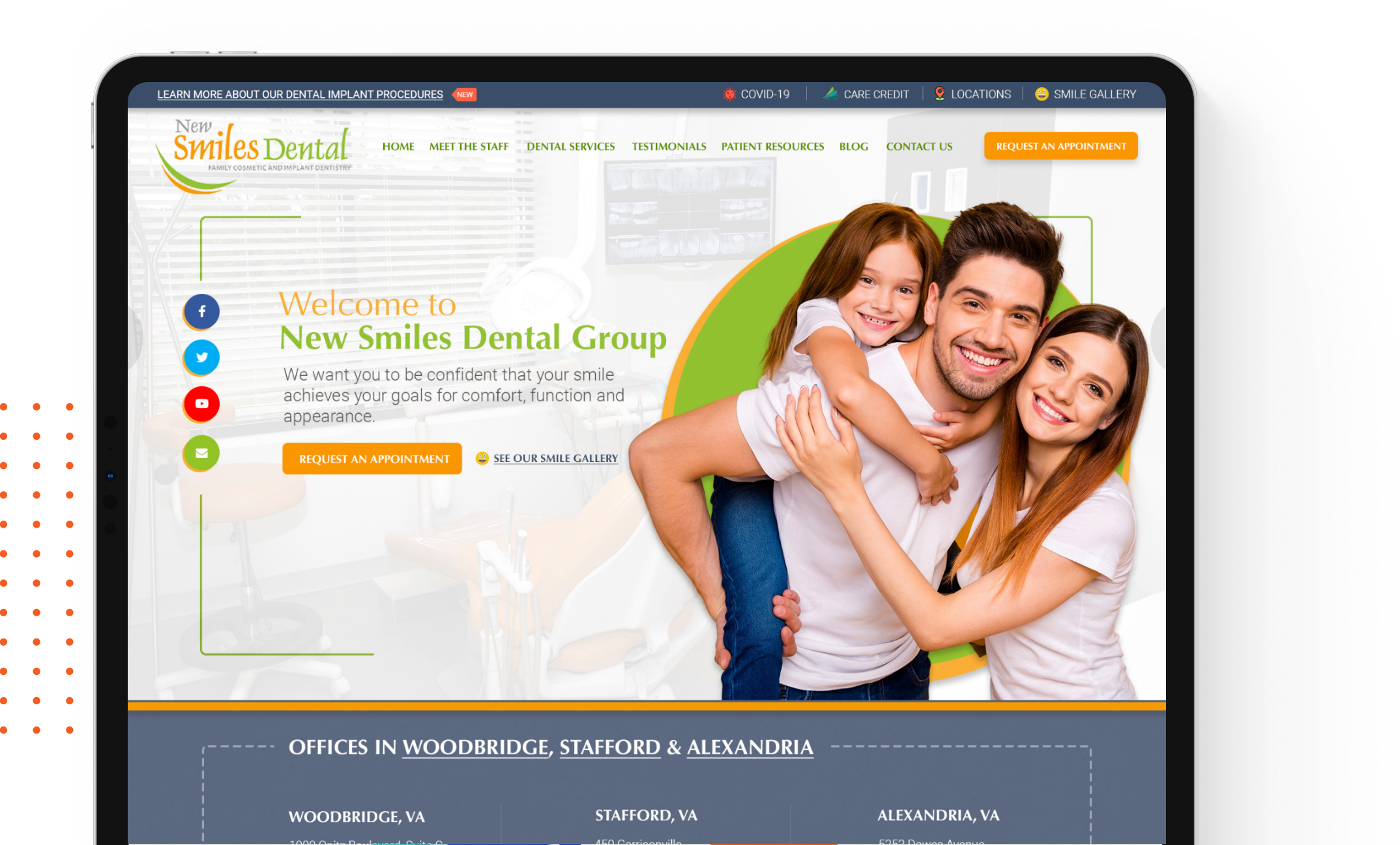 New-Smiles-Dental-Website Web Design and Development